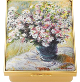 Vase of Flowers Halcyon Days(11/8859) 3.37" x 2.5". Wild Mallows after an oil painting by Claude Monet. Limited Edition of 150.