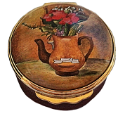 Flowers in a Vase or A Posey For Liberty (01/5448) 1.62" diameter. Based on a watercolour by Peter Blake RA. Certificate of Authenticity. Limited Edition of 100.