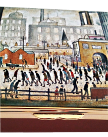 Coming From the Mill (11/8621) 3.37" x 2.5". Painting by Lowry. Limited Edition of 200.