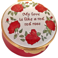 My love is like a red red rose (Crummles) 1.62" diameter.