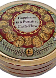 Happiness is a Positive Cash Flow Paperweight (75/101)   2.71" diameter.