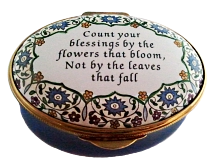 Count Your Blessings (21/508)  2.25" x 1.75" x 1.12" oval. 