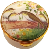 Diary of a Country Lady (Birds) 2.25" dia. Inside Lid: "An Illustration from the 'Country Diary of an Edwardian Lady' written by Edith Holden in Warwickshire 1906"  