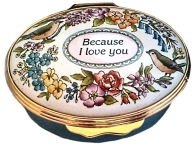 Because I Love You (Halcyon) 2" diameter Oval