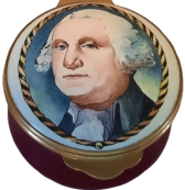 Toye Kenning & Spencer. George Washington. 2.25" diameter x 1" tall. No presentation box. Used