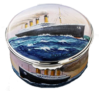 Titanic (PLS-T)  2" diameter. (2010) Freehand painted by Peter Graves. Limited Edition of 25.