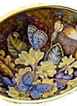 Butterfly Oasis (AB1-B)   4.5" diameter. Freehand painted by Marie Graves. Limited Edition of 25.
