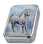Horse paperweight (APW-H)  2.75" x 2".  (2006) Freehand painted by Fiona Bakewell. Limited Edition of 50.