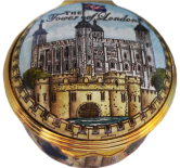 The Tower of London Halcyon Days (01/8979) 1.62" diameter. Historical Royal Palaces. Certificate of Authenticity. See Inside Photo for more details.