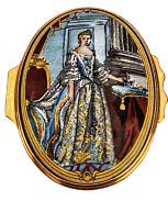 Queen Charlotte (02/4664) Oval  2.16" diameter. Made Exclusively for Buckingham Palace. Limited Edition of 500.