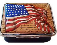 Vintage American Flag & Constitution (64/9537)  2" x .5" x 1.25".  