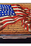 Vintage American Flag & Constitution (64/9537)  2" x .5" x 1.25".  