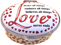 Love Bears All Things (Staffordshire) Oval