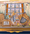 Customers at Ginger & Pickles's Shop (23/8389) 2.5" x 1.5"  Limited Edition of 50.  (Beatrix Potter)