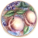 Fruit Mini Bowl  (EB2-F)  2.6" diameter. (2009)  Freehand painted by Mick Cooke. Limited Edition 15. Screw top.