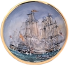 HMS Conqueror Mini Bowl (HMS-C)  2.55" diameter. Freehand painted by Peter Graves. Limited Edition of 25.