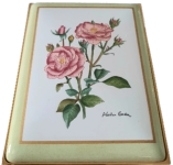 Halcyon Days Rose 2" x 2" x 1" Rectangle. To celebrate 50th Anniversary of Halcyon Days & 30th of HD Enamels.  Inscription inside & base. Cert. of Authenticity. LE2000