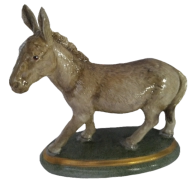 Sancho Panza's Donkey Porcelain  Halcyon Days 4.3" x  3.9" Porcelain Figurine