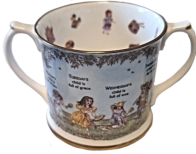 Monday's Child 2 handled Porcelain/chine mug Halcyon Days (CA7070)