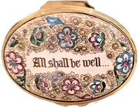 Halcyon Days All Shall Be Well. (02/6695)  2.12" oval