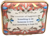 Halcyon Days Essentials of Happiness. (64/7401) 2" x 1.5" Rectangle