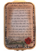 Robert Burns "A Red, Red Rose" Halcyon Days (23/9039) 2.5" x 1.25" Certificate LE 150