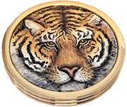 Siberian Tiger Annual Coin (V-ST) 1.89" diameter. (2010) Freehand painted by Fiona Bakewell. Limited Edition of 50.