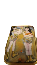 Renoir's Jugglers (23/5113) 2.5" x 1.5" rectangle. Inside Lid:"Inspired by Jugglers at the Circus Fernando, 1878-79 Pierre Auguste Renoir (French)" Certificate of Authenticity - Limited Edition 500.