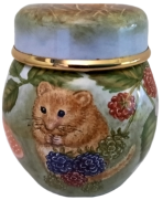 Dormouse  (S2-D)  1.96" tall. Freehand painted by Catherine Higham. Limited Edition of 30. 